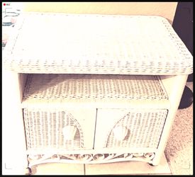 WHITE WICKER FURNITURE