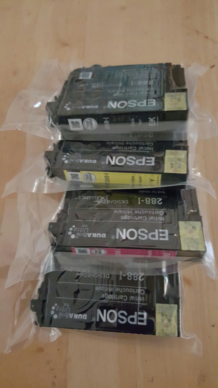 Epson Ink cartridges. Multiple colors