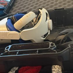 Meta Oculus Quest 2  Standalone VR Headset, White, with Controllers description