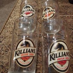 Lot Of 4 George Killians Beer Glasses Make Offer
