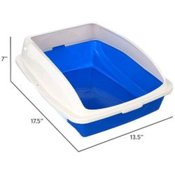 FREE - Van Ness Large Framed Cat Pan (Cat Litter Box with Rim)