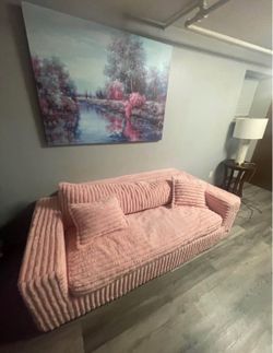 PINK BONELESS COUCH