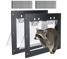 Raccoon One Way Door 1PCS Contactless Animal Excluder Trap for Squirrels, Skunks, Possums One Way Eviction Door Easy to Install for Attics, Under Deck