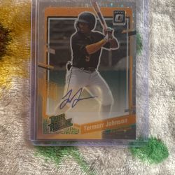 Termarr Johnson Autographed MLB Trading Card