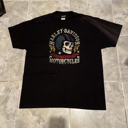 Harley-Davidson Motorcycles Glendale CA Skull Biker T-Shirt SZ Large