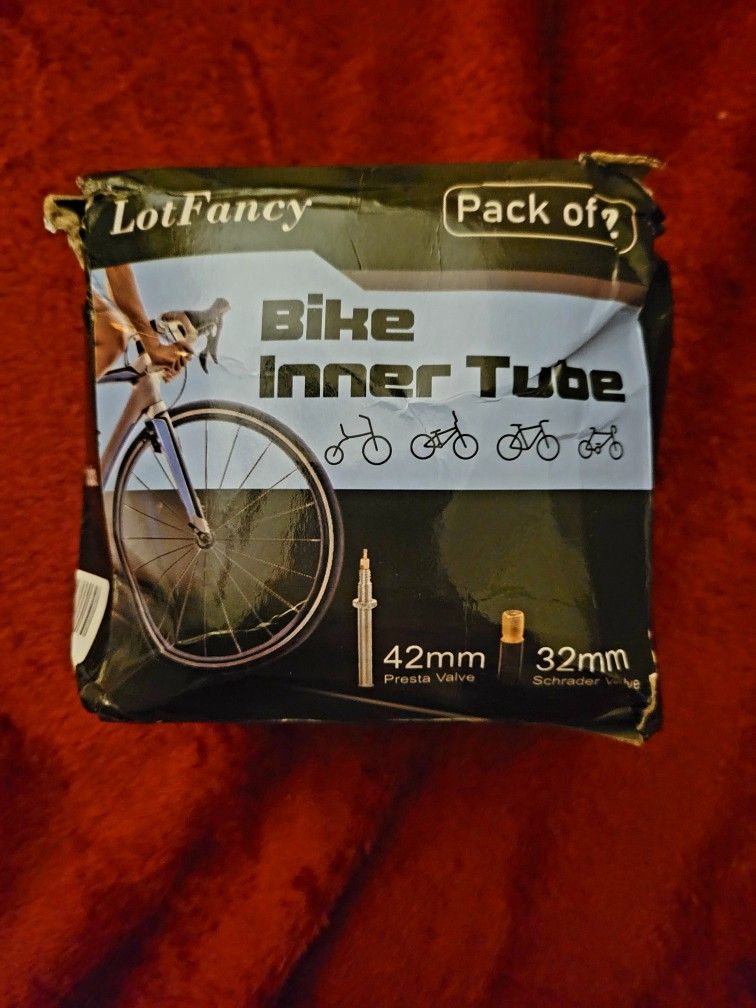 NWT LOT FANCY BIKE INNER TUBE 2 PACK 42MM PRESTA VALVE 32MM SCHRADER VALVE