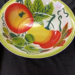 Mid Century Enamelware Fruit Bowl