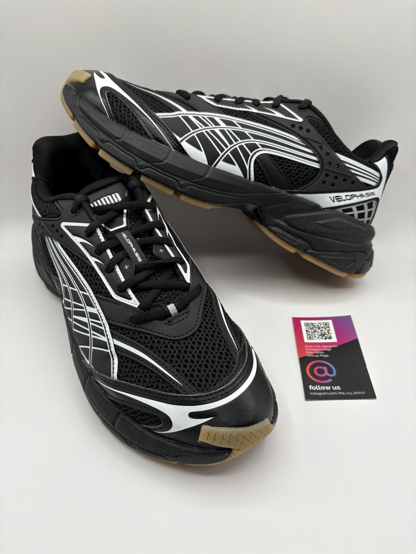 New PUMA Velophasis Technisch - Black Mens Size 8 And 9 Training Running Casual Shoes