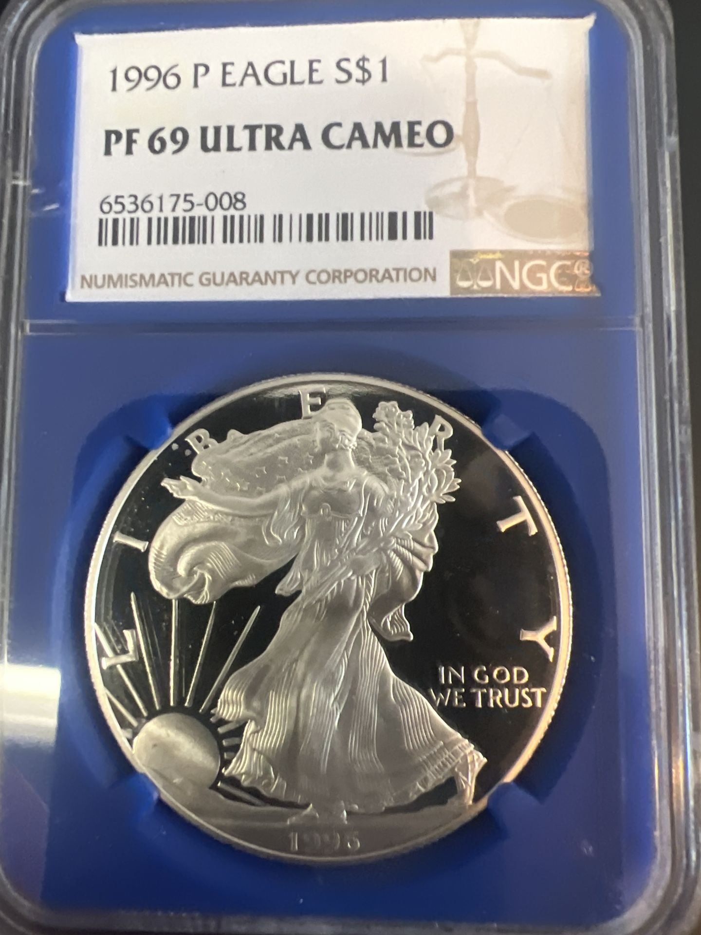 1996-P Silver Eagle NGC PR69 Ultra Cameo silver Eagle 