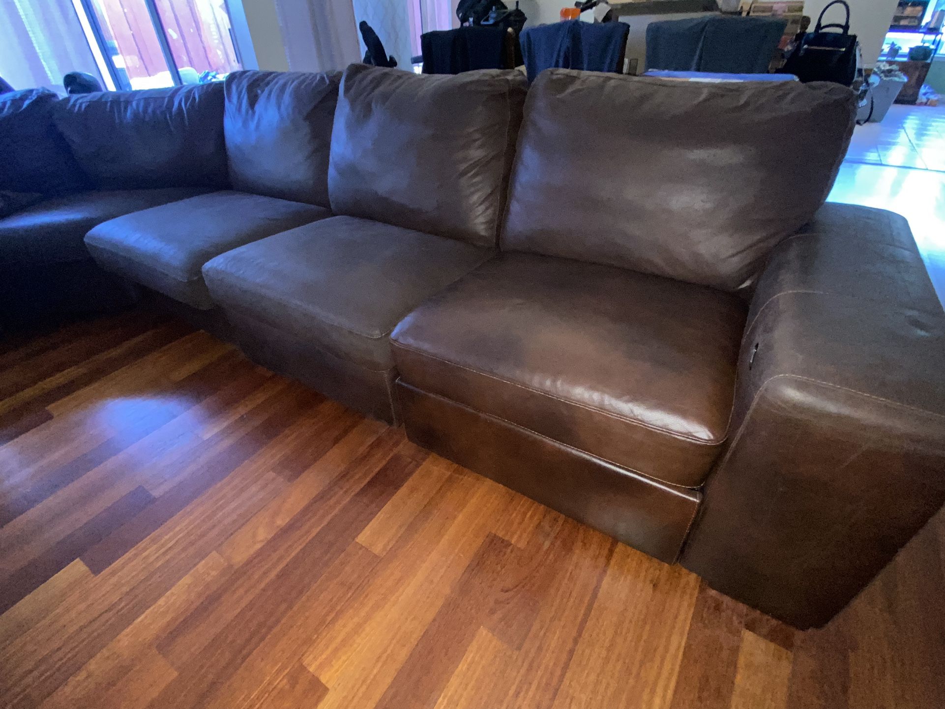 Brown Leather Couch
