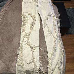 Rockstar Stacked Jeans (Beige)