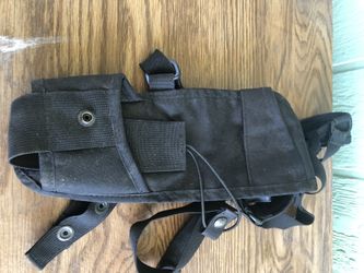 Chest harness radio holder used