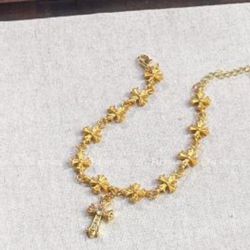 Chrome Bracelet Hearts Gold Plated Cross Paris Designer Ami Blvck Sterling Silver Men Jewelry Unisex Streetwear
