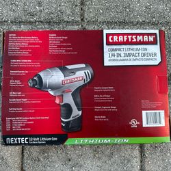CRAFTSMAN Nextec 12V Compact Lithium-Ion 1/4" Impact Driver Kit 917428