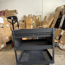 3 Tier Rolling Tool Cart with Drawers