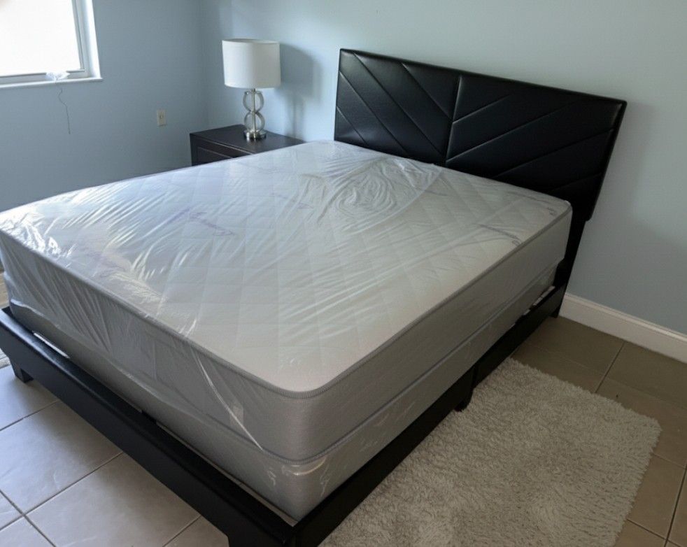 Cama QUEEN SIZE NUEVA CON MATTRESS NEW BED FRAME WITH MATTRESS NEW BEDROOM FURNITURE SET QUEEN BED SET // CAMA QUEEN NUEVA 