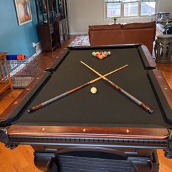 Spencer Marston Billiard  Table With Ping Pong Attachment 