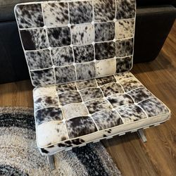 Leather And Cowhide Chair