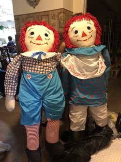 5 ft tall raggedy Ann and Andy perfect condition $100