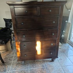 Dark Brown Tall Drawer