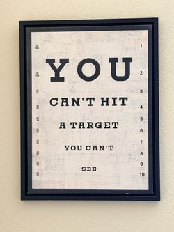 Eye Chart Motivational Quote Framed Print