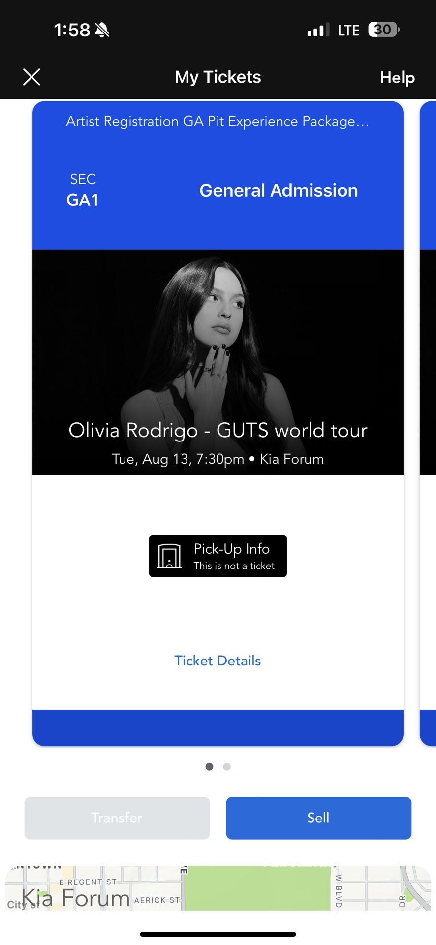 Olivia Rodrigo GUTS VIP tickets