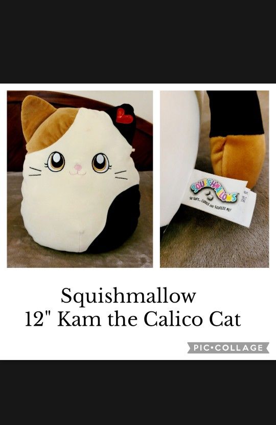 Squishmallow, 12" Kam/Calico Cat
