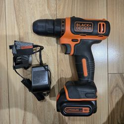 Black+Decker 12V Cordless Drill/Driver + Bit Set +  Drill Set + More