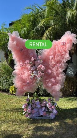 Pink Butterfly Backdrop