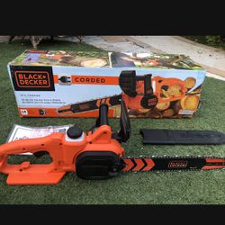 BLACK+DECKER 14 in. 8 AMP Corded Electric Rear Handle Chainsaw with Automatic Oiler $30 