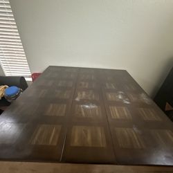 Dining table that extends to sit 8