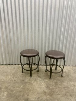 FOR SALE: Two Brown Small Stools