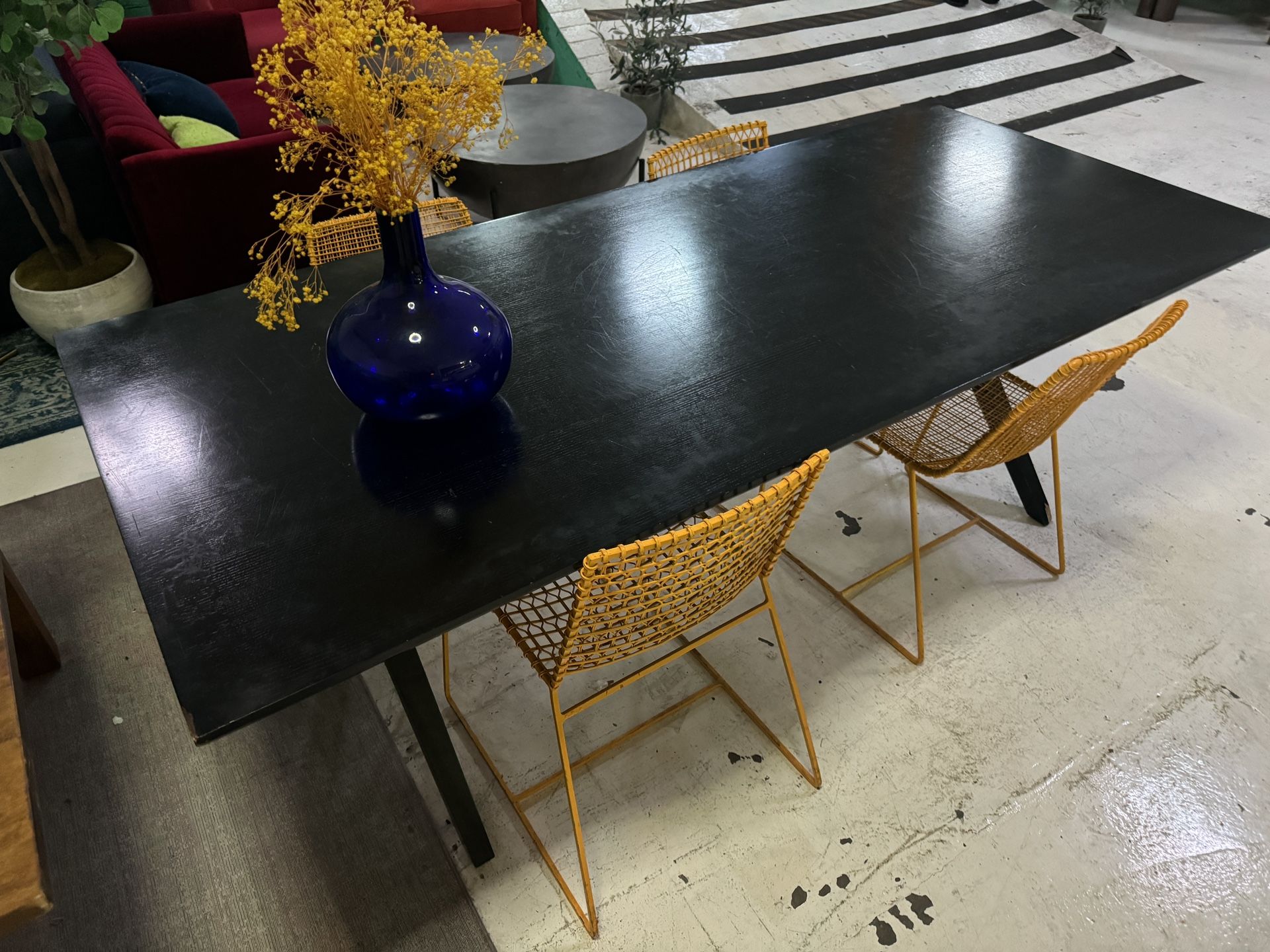 Crate & Barrel Spotlight Ebony Wooden Dining Table