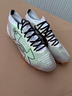 Under Armour Spotlight Pro Football Cleats – Size 14 – Brand New – White/Chrome