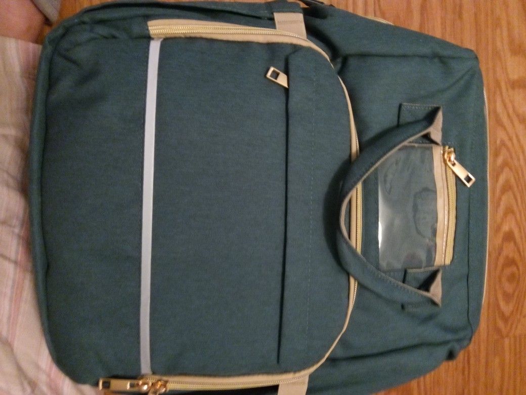 Brand New Baby Bag Backpack With Opening Changing Table And Pad Has Never Been Used