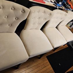 Set Of 4 Upholstered Dining Room Chairs