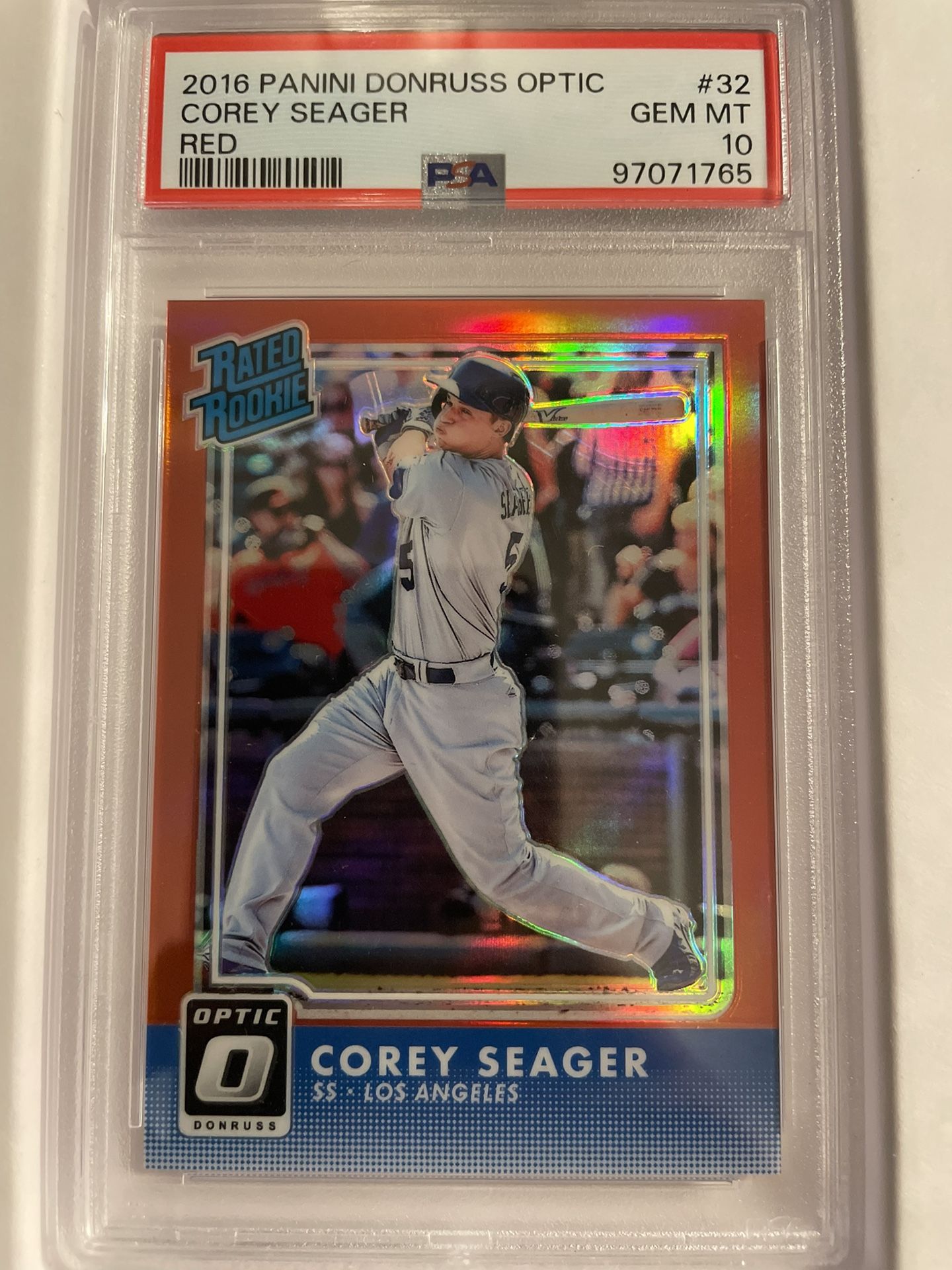 2016 Donruss Optic Red Corey Seager RC PSA 10