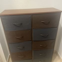 Tall Closet Clothing Fabric/Metal Dresser Drawers Storage Organizer