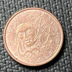 1999 One Cent Euro Coin 