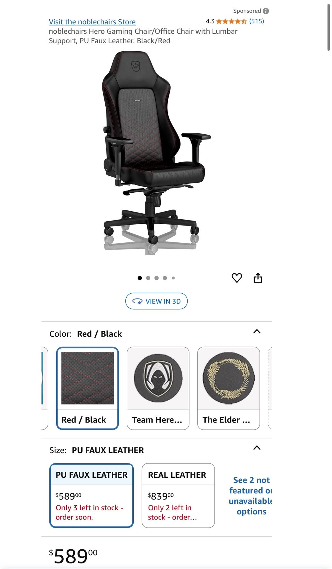 Noble Gaming Computer Chair