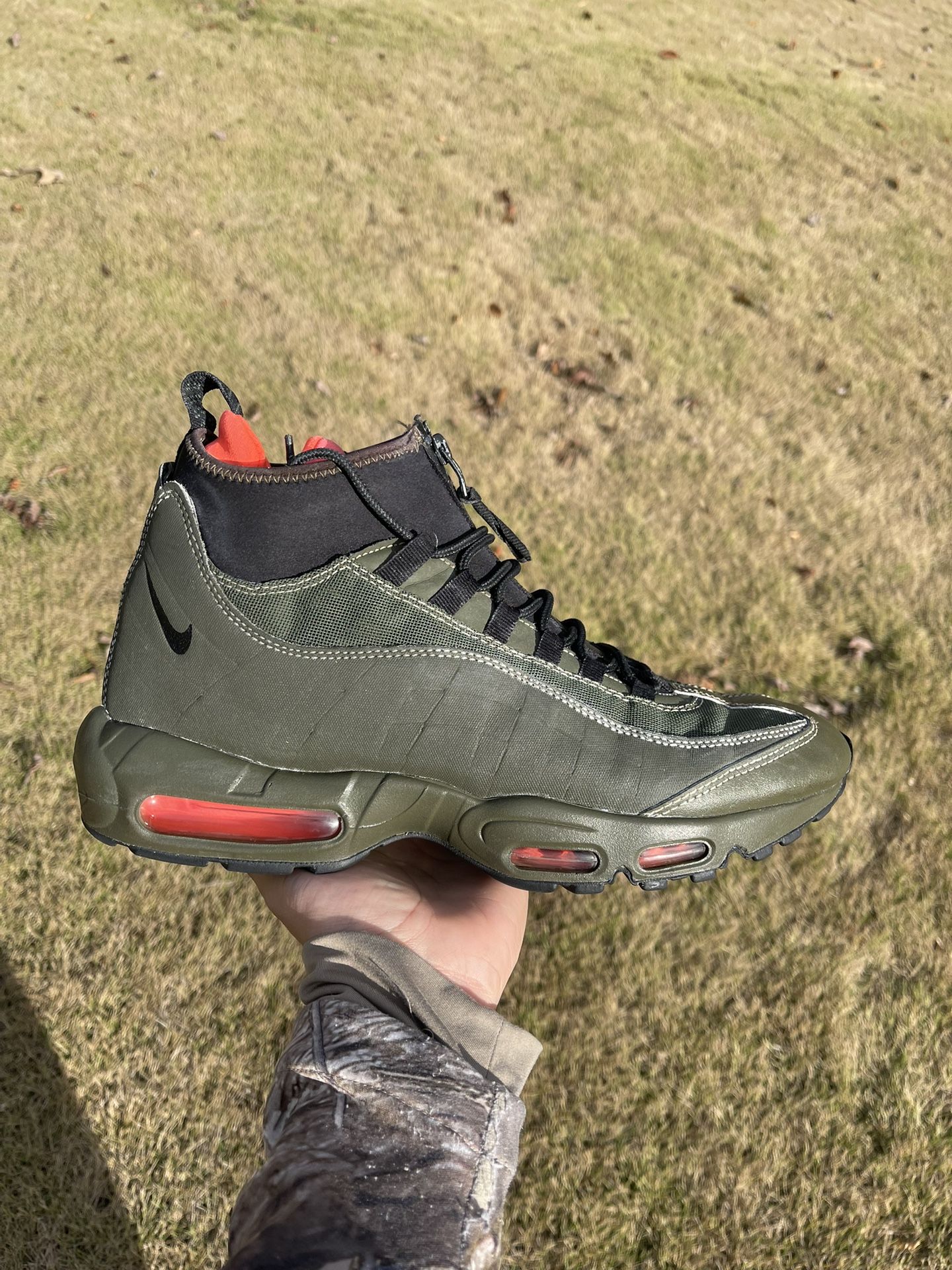 Nike Air Max 95 Sneakerboot/Airmax Sneaker Boots/Khaki/806809-300 Size 11