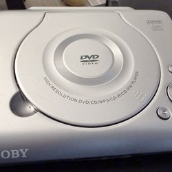 Coby Portable DVD CD Player Top Load Compact Silver Tested Working