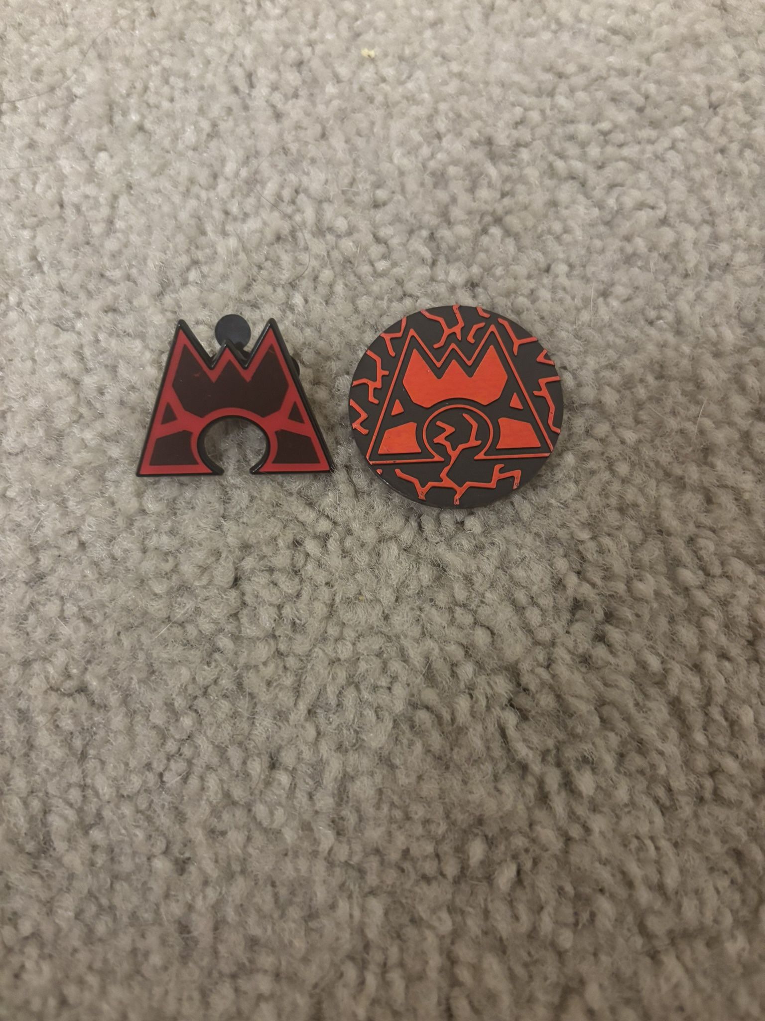 Pokémon TCG Team Magma Pin badges and Team Magma Coin double crisis.