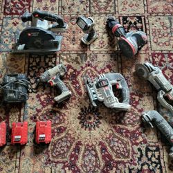 7 piece Porter Cable Set With x3-20V Batteries And Charger* $100 FIRM!