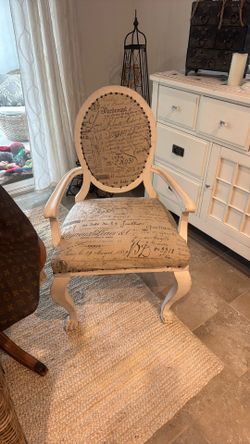 SALE- Antique Wood Side Chair With French Motif