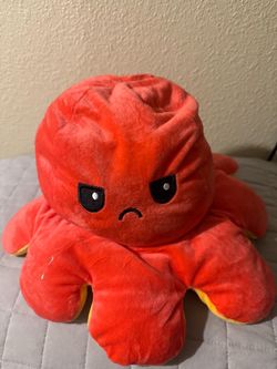Red/Yellow Reversible Octopus plushie