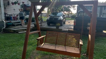 Wooden swing