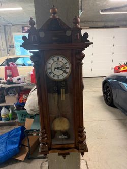 Antique Wood Pendulum Wall Clock