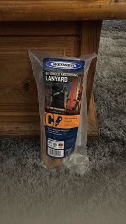 The Werner 6 ft. Shock Absorbing Fall Protection Lanyard Model C380000W
