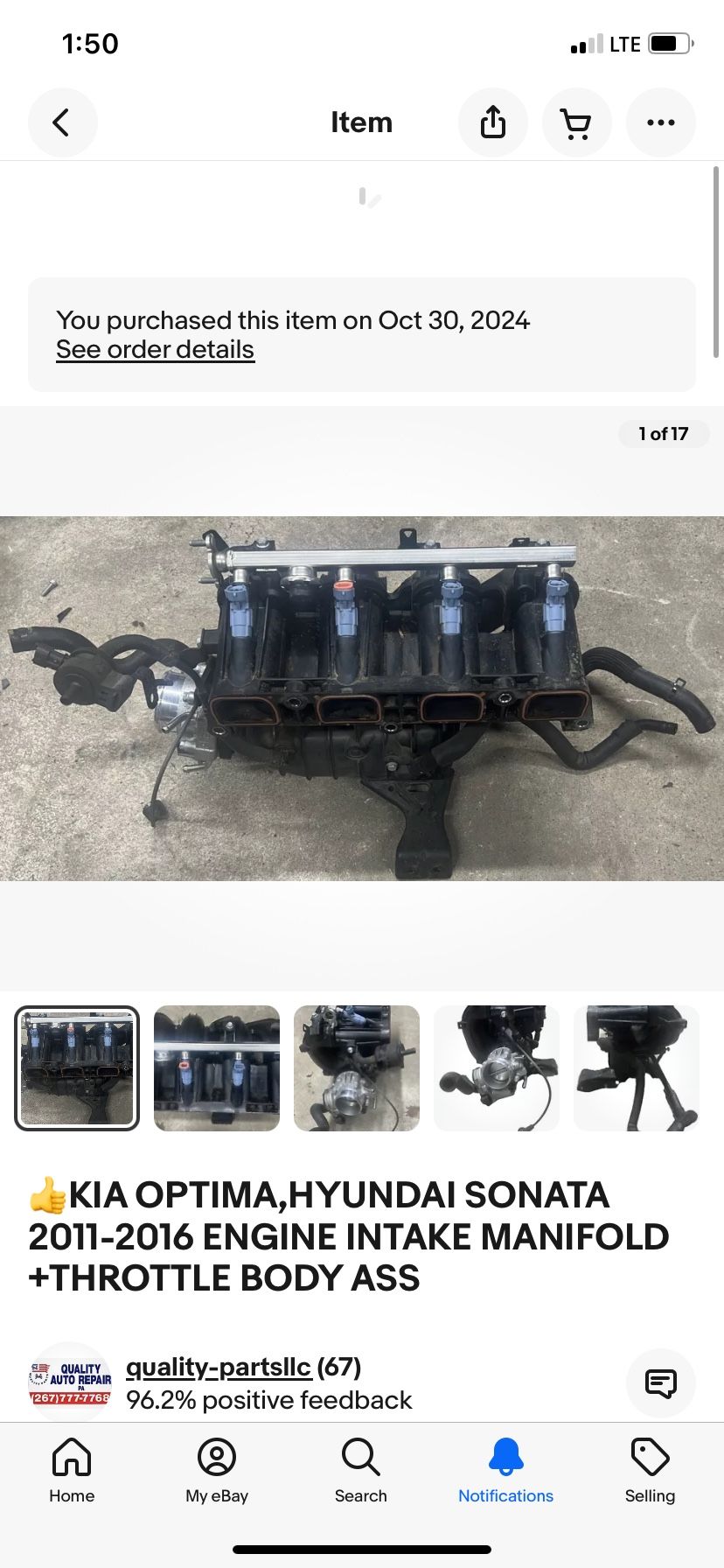 Kia optima Hyundai Sonat2011 To 2016 Engine Intake Manifolds +throttle Body